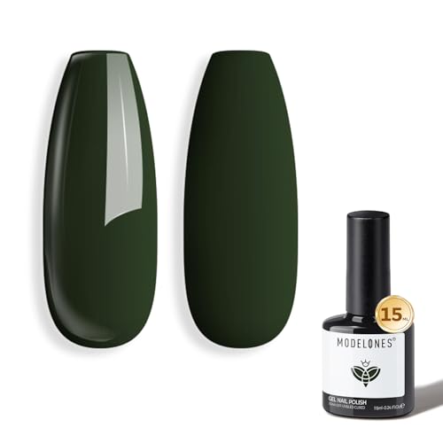 modelones Green Gel Nail Polish Emerald Dark Polish Soak Off Fore...