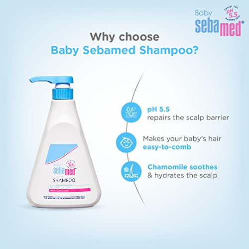 Image of Sebamed Baby Shampoo|pH 5.5| Soap Free| No Tears | 500 ml (Pack of 2)
