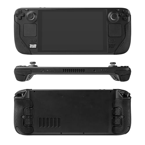Image of TALONGAMES Controller Grips Compatible with Steam Deck OLED /Steam Deck Controllers, Anti-Slip, Sweat-Absorbent, Textured Skin kit, for Handle Grips, Buttons, Triggers, D-pad (Ultra - Black)