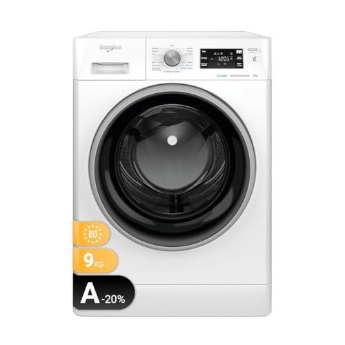 Whirlpool FFB R849 BSV IT Waschmaschine, 9 kg, freistehend, Frontlader, 1400 U/min, Klasse A, Technologie 6. Senso, Dampfleistung Steam Refresh, FreshCare+, Maße: 59,5 cm x 63 cm x 85 cm