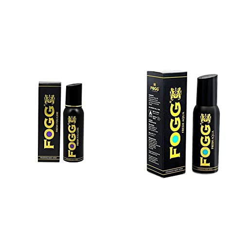 Image of Fogg Fresh Fougere Black Series for Men, 150ml And Fogg Fresh Aqua Black Series For Men, 150ml