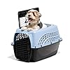 Petmate Dog Crates for Small Dogs & Cat Carriers, Two-Door Plastic Pet Kennel, Top & Front Loading, Made in USA, 24″, Blue