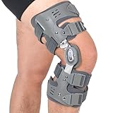 DOUKOM Unloader Knee Brace for Osteoarthritis (OA) Pain, Adjustable Hinge Brace with Medial/Lateral Support, Relieves Bone-on-Bone Pressure for Sports, Daily Use & Post-Op Recovery (Left)