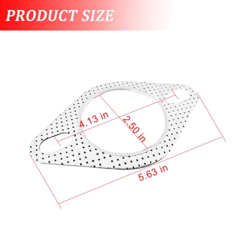 Image of Mandark 2PCS Car Exhaust Gasket, 2.5 Inch Vehicle Exhaust Flange Gasket with 2-Bolt, Automotive High Temp Exhausting Manifold Gasket Accessories, Universal for SUV, Sedan, Truck