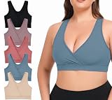 VIMMYTHS Women Maternity Pregnancy Nursing Bras for Breastfeeding - 5Pack(S-4XL) - Racerback Comfrotable Bralette