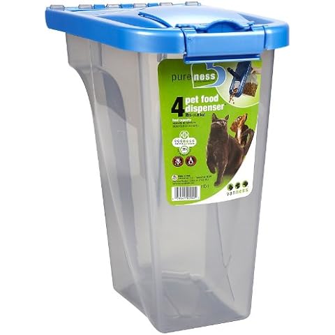 Van Ness 4-Pound Food Dispenser with Fresh-Tite Seal, White , Large (FD4), Clear Cover