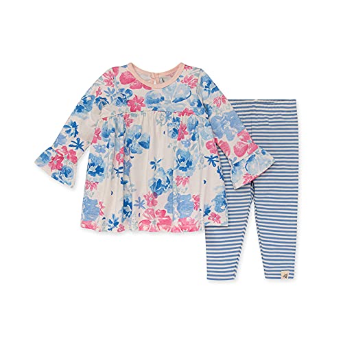 Image of Burt's Bees Baby Baby Girls Top and Pant Set, Tunic and Leggings Bundle, 100% Organic Cotton