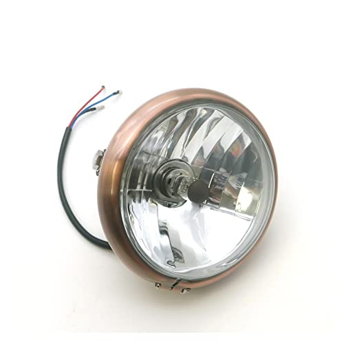 Phare avant de moto rétro en cuivre pour rouler de nuit en sécurité sur votre Cafe Racer