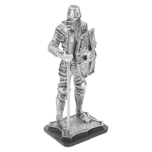 Garneck Statuette Chevalier Médiéval en Résine Rétro, Figurine Décorative Vintage pour Bureau et Salon, Ornement Gardien Moyen Âge, Sculpture Artisanale...