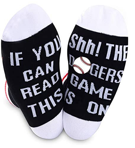 TSOTMO 2 pairs Baseball Socks Baseball Game Gift for Players Coach Funny Sports Socks for Lovers