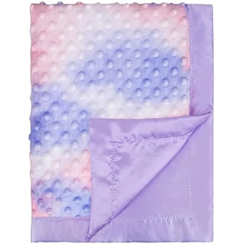 Silky Satin Tie-Dye Baby Blanket Cover