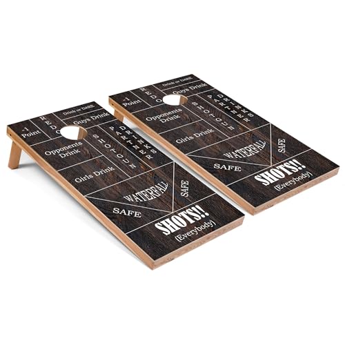 Skip's Garage Drinking Game Cornhole Boards All-Weather Cornhole Boards - PVC - NO Accessories