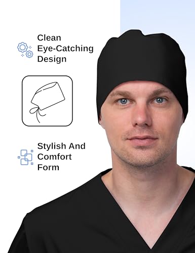 Image of Solid Working Cap Scrub Cap for Women and Men Unisex Surgical Cap Comfortable and Stylish Scrub Hat