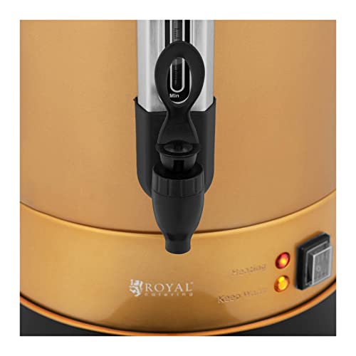 Royal Catering RC-WBDWTC14GO Koffiezetapparaat, 14 liter, goudkleurig, roestvrij staal, koffiezetapparaat… - Afbeelding 6