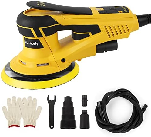 Electric Random Orbital Sander Brushless Motor Powerful 350W Polisher Sander 6-Inch 10000 RPM Variable Speed Tool for Sanding Walls and Wood, Rust Removal, Car Polishing Ect
