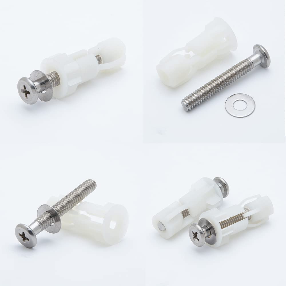 Set 4 Viti Per Sedile WC - Acciaio Inox 304, Con Tasselli In Gomma - Foto 4