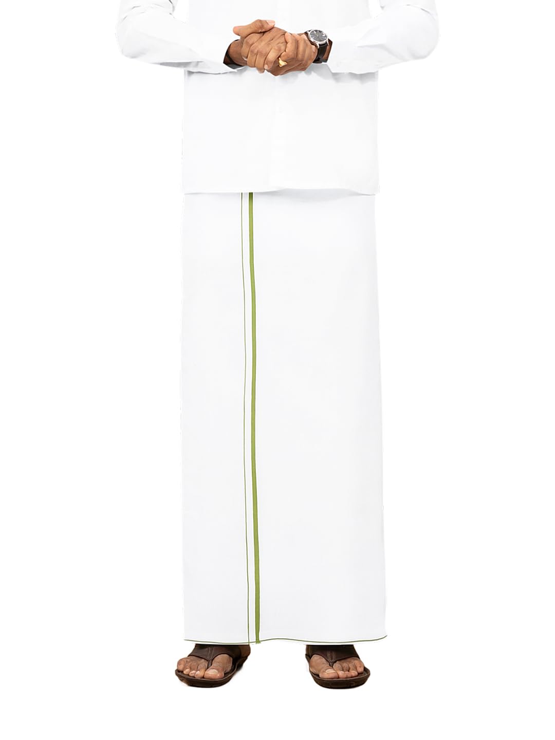 Men Single Layer White Dhoti |Comfortable Daily Dhoti