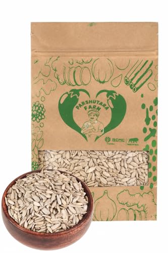 Image of Parshutara Farm Sunflower Seeds 200g | 100% Natural & Raw Surajmukhi Beej | High Protein & Fiber | Healthy Snack for Eating & Roasting