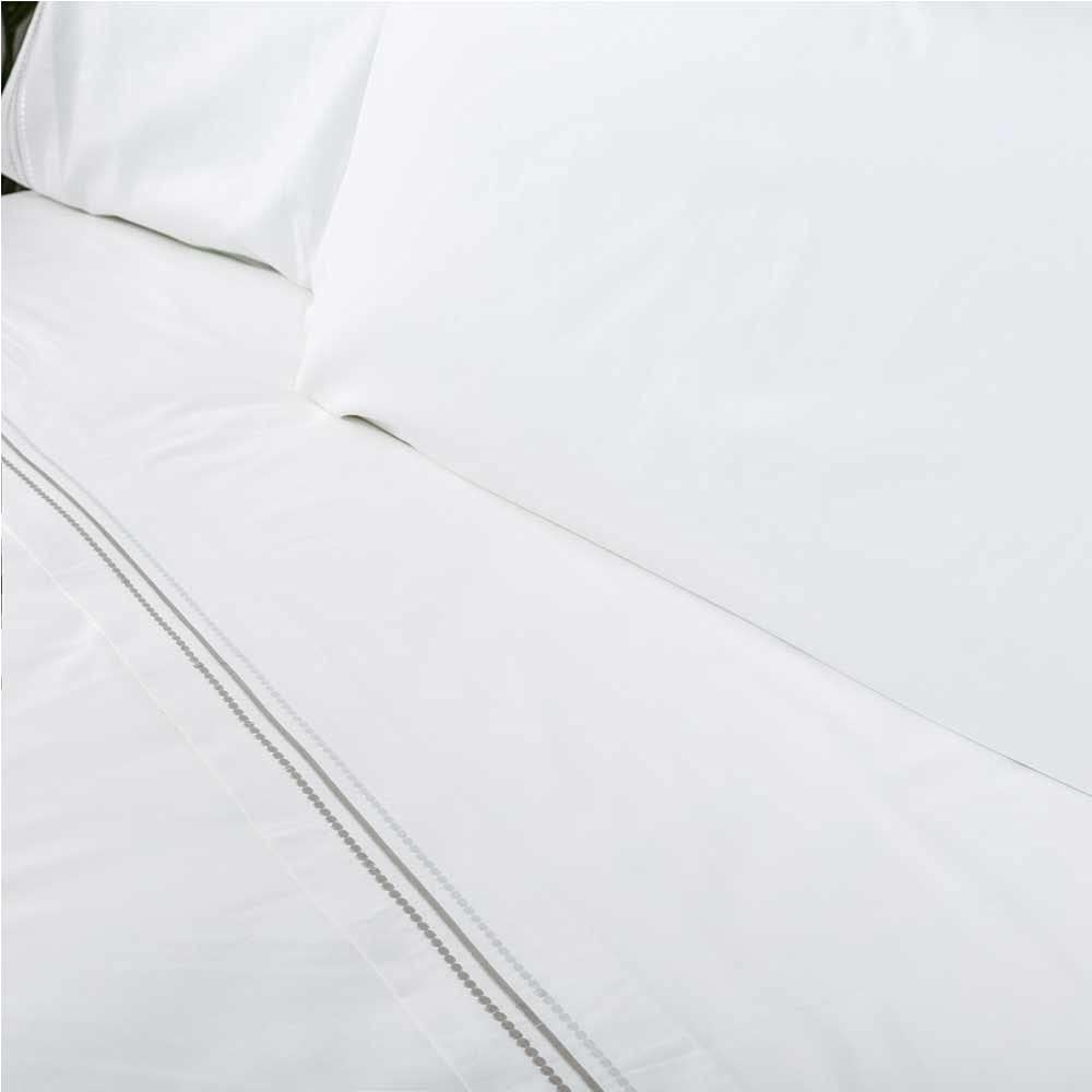 COTTON ARTean Juego sabanas Cama 135 Percal Algodón 200 Hilos Oro Blanco | Incluye 3 piezas: encimera, bajera ajustable, 1 funda de almohada. Certificado OEKO-TEX