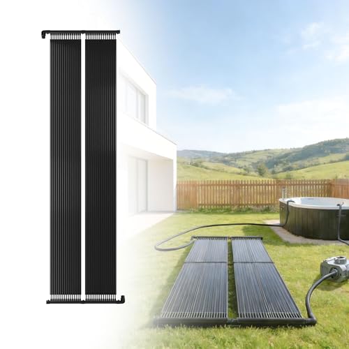 UISEBRT Pannello solare per piscina, 400 x 70 cm, riscaldamento solare per piscina, riscaldamento ad acqua calda, in plastica resistente ai raggi UV, tappetino riscaldante per piscine