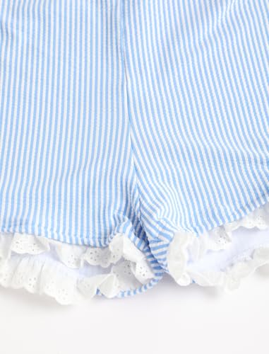 Image of ZAFUL Womens High Waisted Bikini Sets 2 Piece Plaid Ruffle Swimsuits Back Strap Top with High Waisted Shorts Bathing Suit