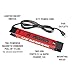 U.S. GENERAL 5-Outlet Heavy Duty Magnetic Power Strip with 2 USB Ports and Lighted on/Off Switch, 8 FT Grounded Power Cord for Garage, Workshop and Home (Red)