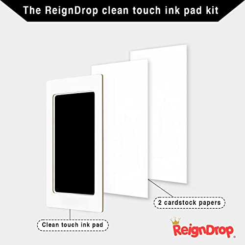 Inkless Large Clean Touch Ink Pad Kit for Baby Footprint Handprint & Pet Paw Print, No Ink Mess, Clear Print - Image 3