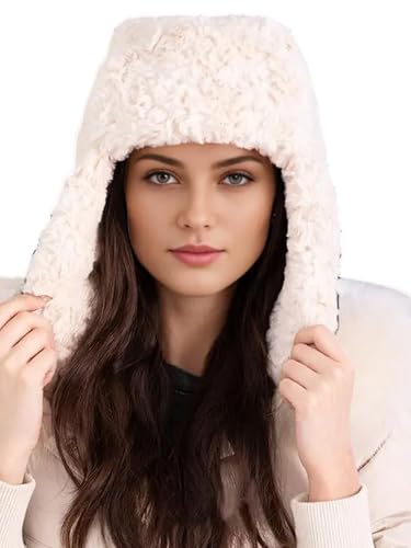 Winter Trapper Hat with Ear Flap, Adults Winter Cozy Plush Ushanka Russian Hat, Windproof Warm Winter Hat, Warm Cold Proof Ski Hunting Cycling Trapper Hats