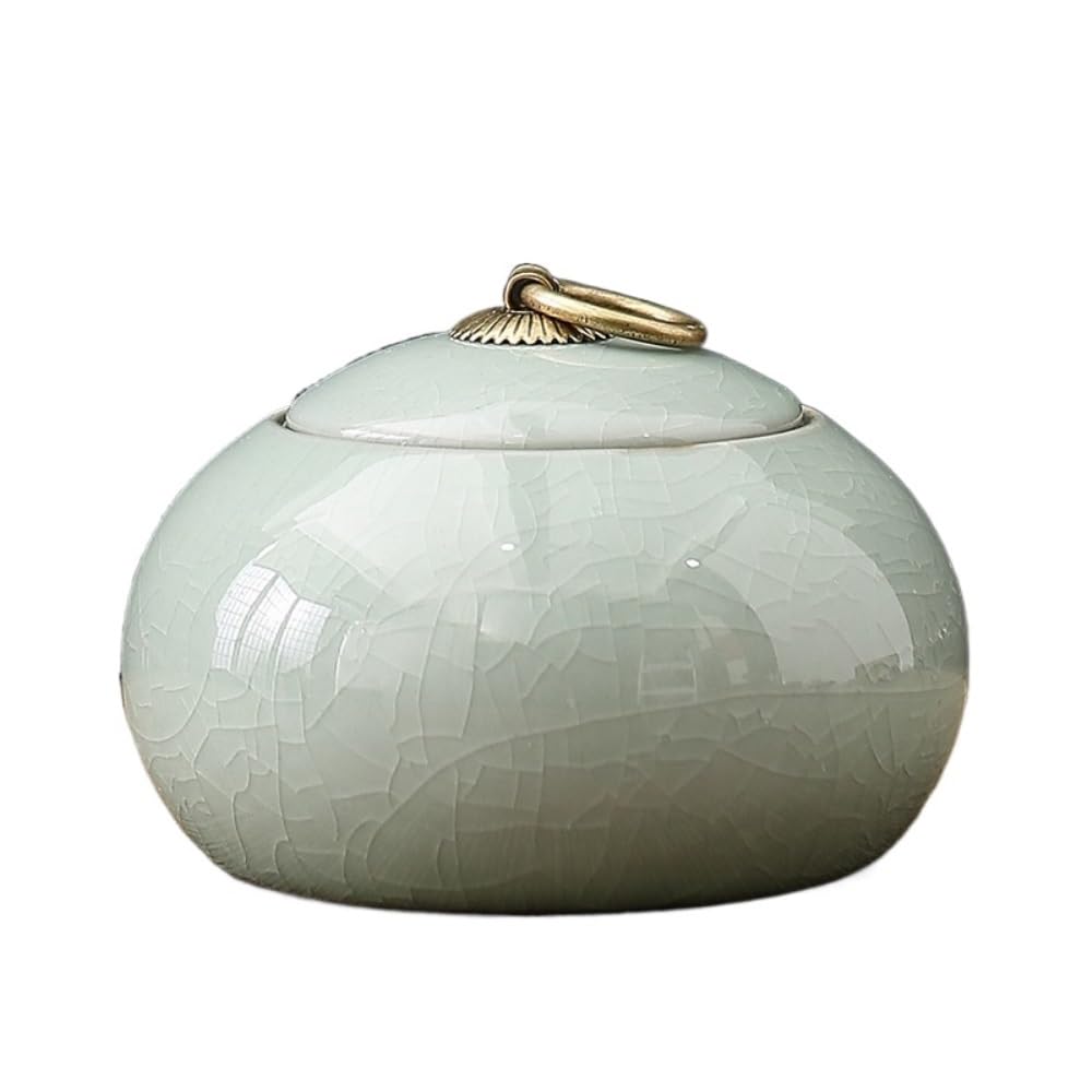 XYNSNDB Pojemnik na herbatę Seledyn Słoik do przechowywania herbaty w kuchni domowej Słoik do przechowywania w kuchni Ceramiczny duży słoik na herbatę Zestaw do herbaty Szczelnie zamknięty słoik Słoik