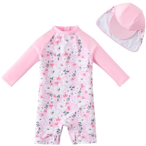Image of UMELOK Baby Girl Swimsuit Infant UPF 50+ Bathing Suit Size Months
