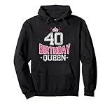 Cute Crown Motifs 40. Birthday Girl Women 40 Years
