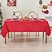 HomeJoy Rectangle Christmas Jacquard Table Cloth Waterproof Elegant Damask Floral Pattern Heavy Weight Wipeable Wrinkle Free Fabric Table Covers for Dinner or Daily Uses(Dark Red/52x70 Inch)