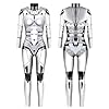 MODSGUE 3D-Druck-Body Roboter Overall Damen Halloween Kostüm Cosplay Bequem Jumpsuit Skelett Knochen Anzug Karneval Fasching #1