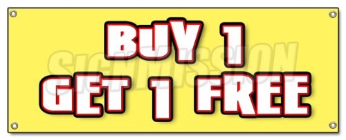 BANNER SIGN bogo free discounted sale promotion bogof