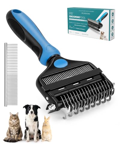 3-in-1 Hundebürste Unterwolle, Fellrechen & Enthaarungswerkzeug für Hunde – Ansicht 1