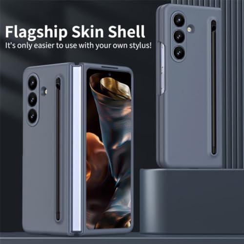 Image of TechTrendz for Samsung Galaxy Z Fold 8 Ultra Back Cover with Built in Compact S Pen Holder and Storage Slot Matte Protective Case Compatible with Galaxy Fold 8 Ultra Dark Gray