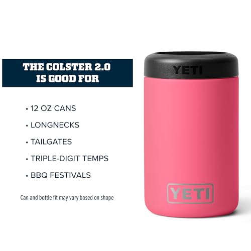 YETI Rambler 12 oz. Colster Can Insulator for Standard Size Cans, Tropical Pink (NO CAN INSERT) - image 3