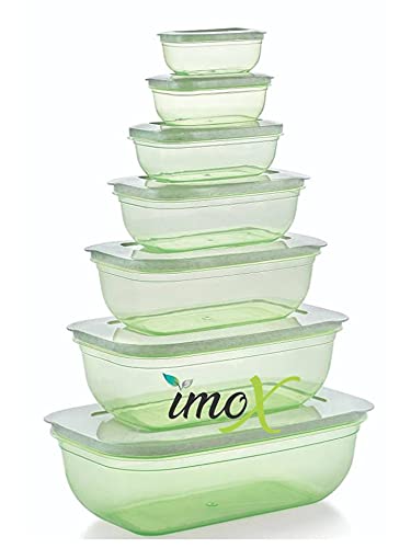 IMOX Pack of 7 Bpa Free Plastic Fridge Storage Containers Set, Food Storage Container, Freezer Storage Containers Keep Fresh for Storing Fish Meat, Vegetables, Grocery, Spices - Multicolor (B08D6V1QBC) Amazon Price History, Amazon Price Tracker