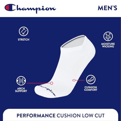Image of Champion Women's Low Cut Beathable Moisture-Wicking Athletic Socks (6-Pack)