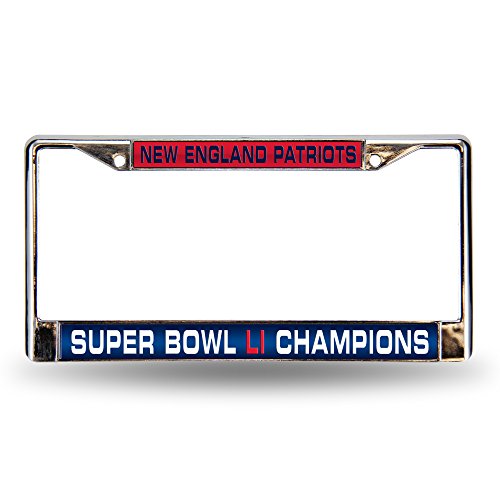 NFL New England Patriots Super Bowl LI Champs Laser Chrome Frame