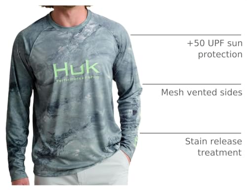Image of HUK Men's Pursuit Vented Long Sleeve Fishing Shirt (+30 UPF)