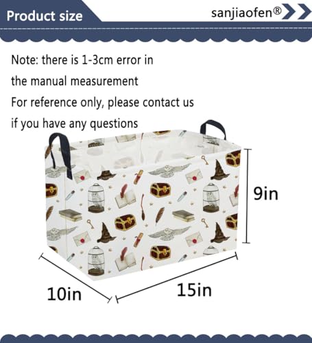 Image of Sanjiaofeng Rectangular Kids Basket Magic Storage Bins,Ctue Storage Basket with Handles.Clothers,Books,Kid's Gifts Bins. (Magic)