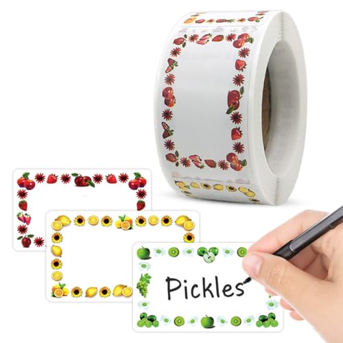 GNALIA Pegatinas Personalizadas, 250 Unidades, Etiquetas Adhesivas Escriturables 5Cm Largo X 3Cm Ancho, Blanco, Para Congelación Mermeladas Sobres Bolsas Regalo