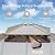 Domi Outdoor Living 12’ x 12’ Hardtop Gazebo, Wooden Coated Aluminum Frame Canopy with Polycarbonate Double Roof, Outdoor Permanent Metal Pavilion with Curtains and Netting for Patio, Deck and Lawn