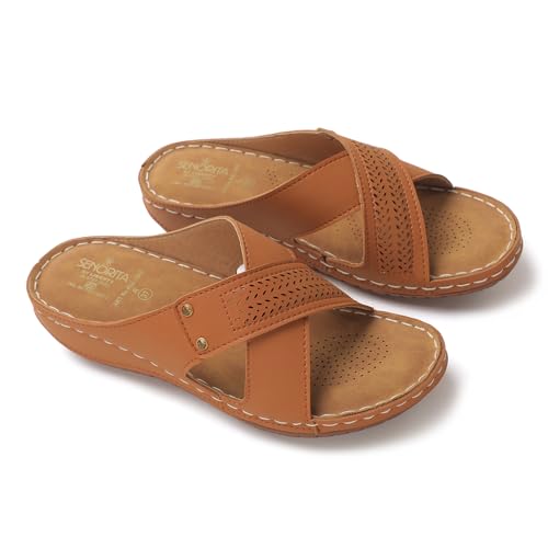 Image of Liberty Senorita AGL-105E Casual Slippers for Women With PVC Sole | PU Upper - Comfortable & Lightweight | & Trendy Design | Synthetic Insole | Stylish Footwear, Cushioned Footbed