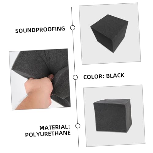 Kisangel 6pcs paneles acústicos para aislamiento de sonido, alfombrillas para reducción de ruido para paredes, alta densidad, absorción acústica para hogar y estudio miniatura 4