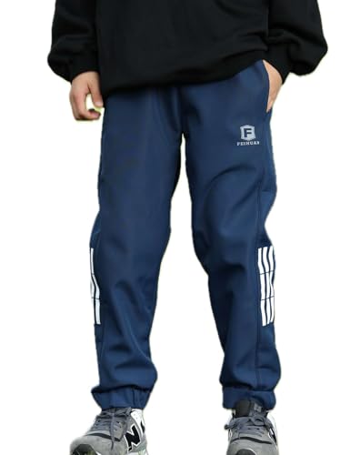 Boys Thicken Waterproof Pants Kids Windproof Hiking Trousers Outdoor Warm Sweatpants