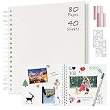 Photo Gallery boic album fotografico 24x24cm spirale scrapbook, fai da te album foto 80 pagine guestbook, regali nozze natale valentino regalo di anniversario compleanno (bianco) Photo Gallery boic album fotografico 24x24cm spirale scrapbook, fai da te album foto 80 pagine guestbook, regali nozze natale valentino regalo di anniversario compleanno (bianco)