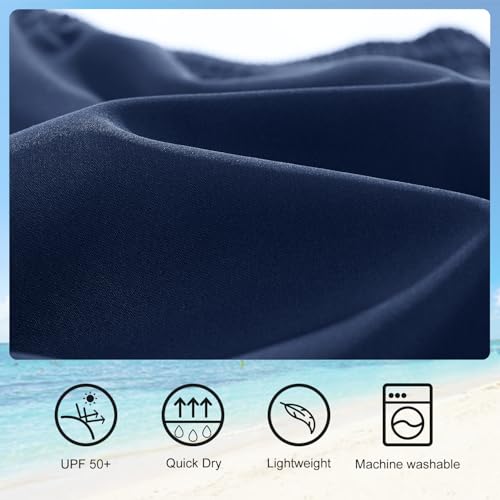 APTRO Damen Badeshorts Strandshorts Boardshorts Badehose Wassersport UV Schutz Sommer Sport Shorts Einfarbig Dunkelblau WS033 XL 5