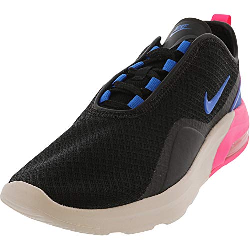Nike Women's Air Max Motion 2 Running Shoes, 7, Black/Photo Blue-Hyper Pink